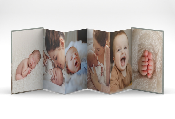 Foto-Leporello Baby First Day Leporello mit Foto und großem Geburtsdatum