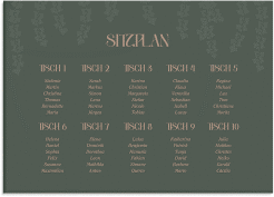Klick: Details zu Sitzplan Leinwand Hochzeit "Efeugrün" anzeigen Sitzplan Leinwand Hochzeit Efeugrün 70 x 50 cm Leinwand gruen im Fantasy-Elfen-Design mit Efeu