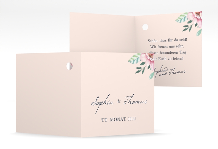 Geschenkanhänger Hochzeit Blooming Geschenkanhänger 10er Set rosa