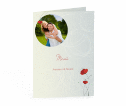 Klick: Details zu Menù matrimonio collezione Madrid anzeigen Menù matrimonio collezione Madrid DIN A5 geklappt argento