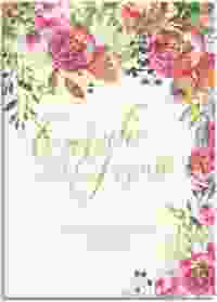 Willkommensschild Hochzeit "Flowerbomb" 50 x 70 cm Leinwand beige
