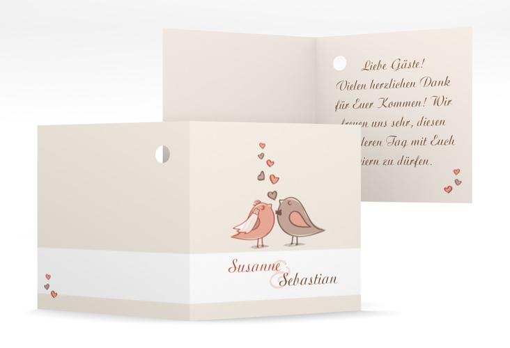 Geschenkanhänger Hochzeit Venedig Geschenkanhänger 10er Set hochglanz mit Turteltauben-Paar im Cartoon-Stil