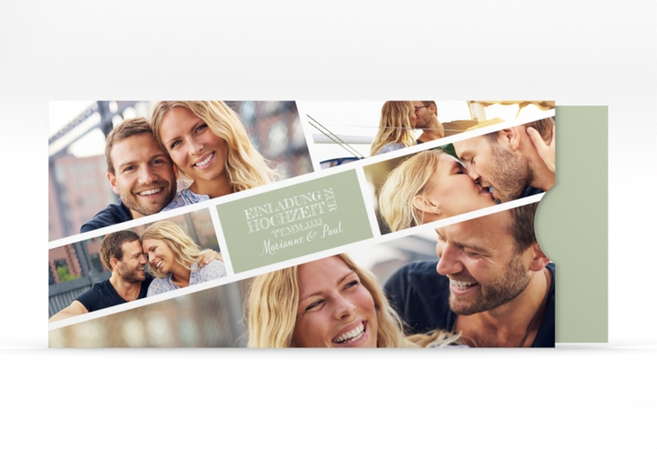 Hochzeitseinladung Rise Einsteckkarte gruen
