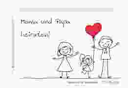 Save the Date-Karte Familia A6 Karte quer weiss