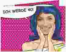 Einladung 40. Geburtstag "Popart Woman"