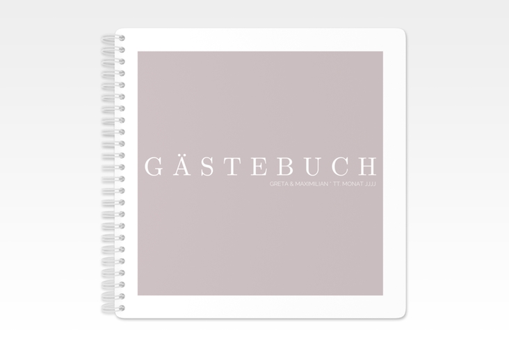 Gästebuch Hochzeit Simply Ringbindung grau