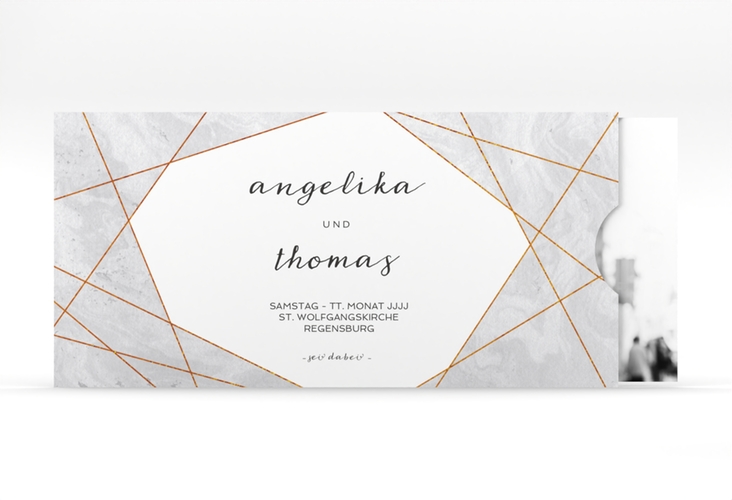 Hochzeitseinladung Asymmetry Einsteckkarte