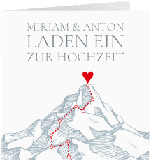 Hochzeitseinladung Berge