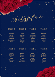 Klick: Details zu Sitzplan Poster Hochzeit "Cherie" anzeigen Sitzplan Poster Hochzeit Cherie 50 x 70 cm Poster gold