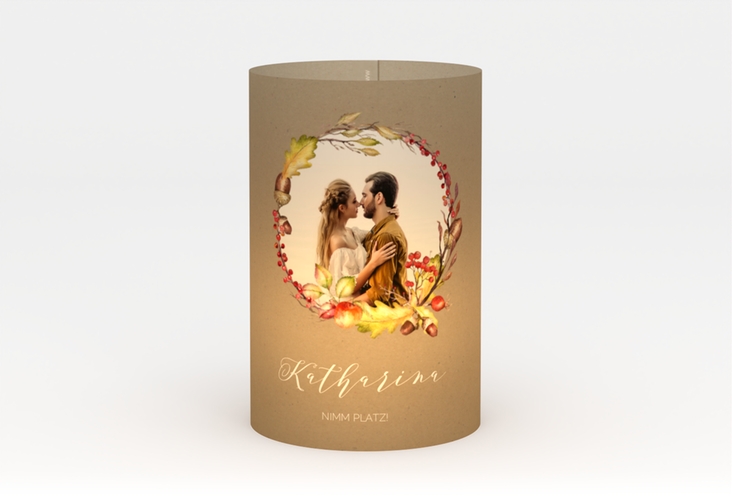 Windlicht Hochzeit Herbstlich Windlicht Kraftpapier hochglanz