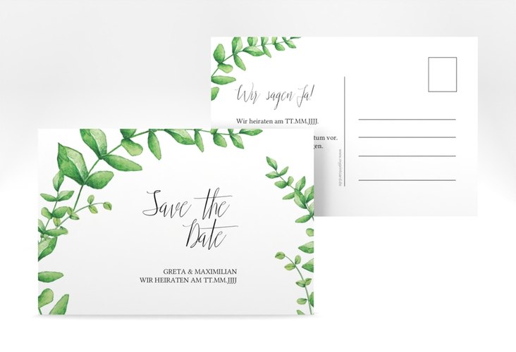 Save the Date-Postkarte Botanic A6 Postkarte