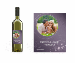 Klick: Details zu Etichette vino matrimonio collezione Siena anzeigen Etichette vino matrimonio collezione Siena Etikett Weinflasche 4er Set lila