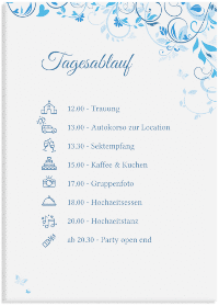 Klick: Details zu Tagesablauf Leinwand Hochzeit "Lilly" anzeigen Tagesablauf Leinwand Hochzeit "Lilly" 50 x 70 cm Leinwand pink