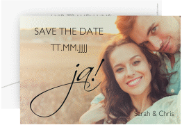 Klick: Details zu Save the Date-Karte Hochzeit "Clarity" anzeigen Save the Date-Karte Hochzeit Clarity A6 Karte quer schwarz