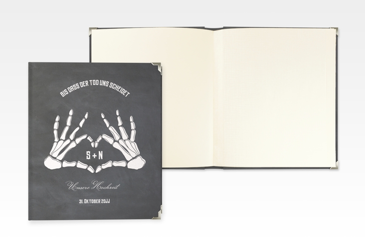 Hochzeitsalbum Skeleton 21 x 25 cm mit Skelett-Händen