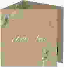 Danksagungskarte Hochzeit Greenish quadr. Doppel-Klappkarte Kraftpapier