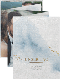 Foto-Leporello Hochzeit Pastell Leporello blau