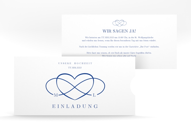 Hochzeitseinladung Infinity Einsteckkarte