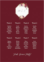 Klick: Details zu Sitzplan Poster Hochzeit "Prachtvoll" anzeigen Sitzplan Poster Hochzeit Prachtvoll 50 x 70 cm Poster rot