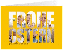 Osterkarte Osterzeit A6 Klappkarte quer gelb