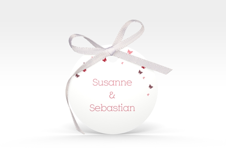 Geschenkanhänger Hochzeit Rouen Geschenkanhänger, rund schwarz