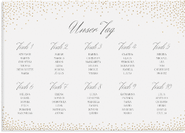 Klick: Details zu Sitzplan Leinwand Hochzeit "Glitter" anzeigen Sitzplan Leinwand Hochzeit "Glitter" 70 x 50 cm Leinwand weiss