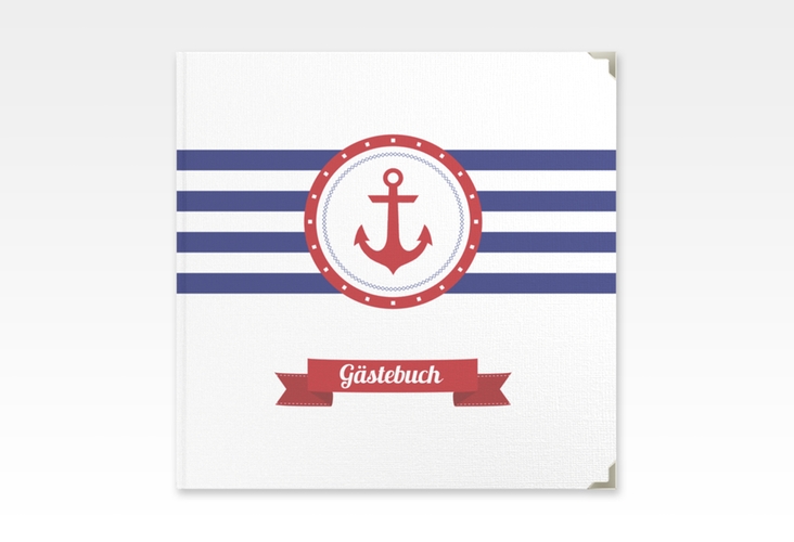 Gästebuch Selection Ferienwohnung Ankerplatz Leinen-Hardcover maritim mit Anker