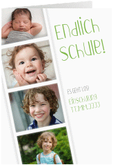 Klick: Details zu Einschulungskarte "Startschuss" anzeigen Einschulungskarte Startschuss A6 Klappkarte hoch gruen