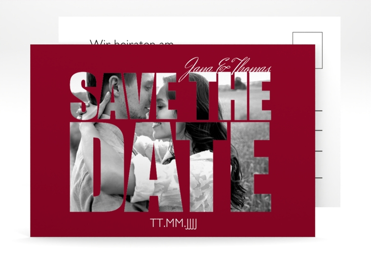 Save the Date-Postkarte  Letters A6 Postkarte