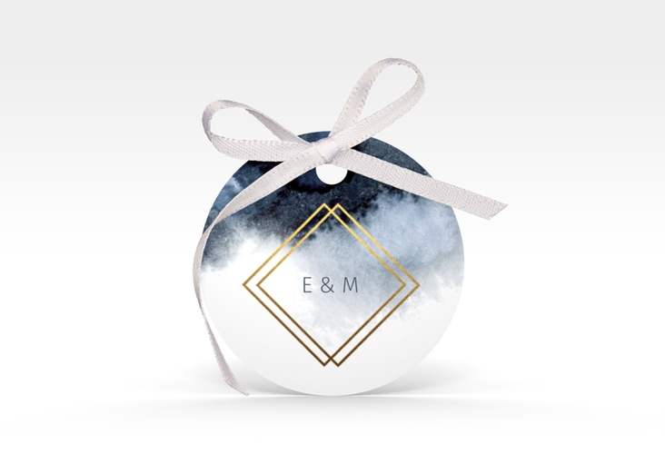 Geschenkanhänger Hochzeit Aquarellic Geschenkanhänger, rund