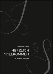 Willkommensschild Poster Eheschließung 50 x 70 cm Poster schwarz