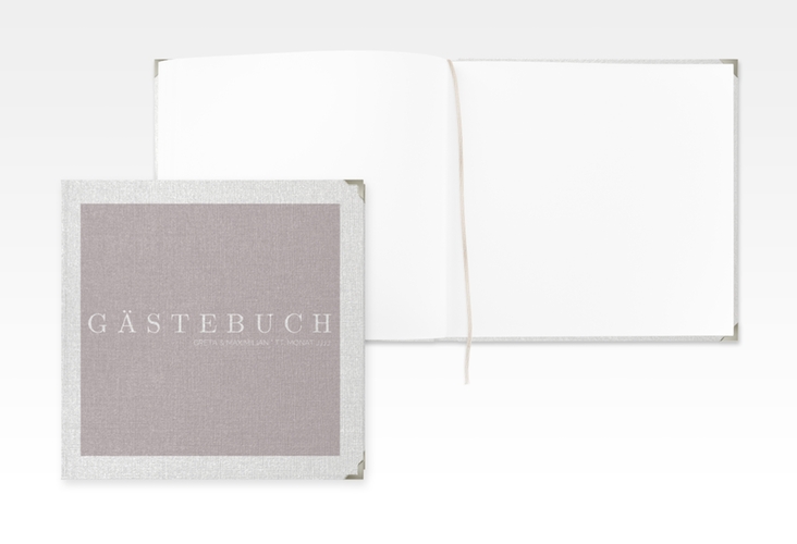 Gästebuch Selection Hochzeit Simply Leinen-Hardcover grau