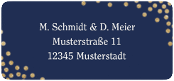 Klick: Details zu Absenderetikett Hochzeit "Glitter" anzeigen Absenderetikett Hochzeit "Glitter" 45,7 x 21,2 mm weiss