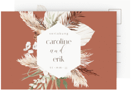 Klick: Details zu Verlobungskarte Hochzeit "Bohemian" anzeigen Verlobungskarte Hochzeit Bohemian A6 Postkarte orange