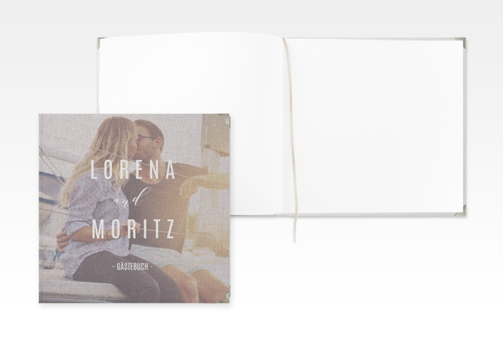Gästebuch Selection Hochzeit Memory Leinen-Hardcover grau