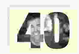 Einladung 40. Geburtstag Numbers A6 Karte quer beige