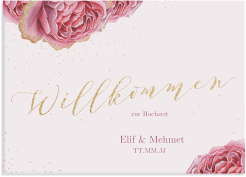 Klick: Details zu Willkommensschild Leinwand "Cherie" anzeigen Willkommensschild Leinwand Cherie 70 x 50 cm Leinwand rosa