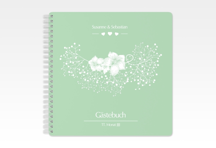 Gästebuch Hochzeit Jena Ringbindung mint