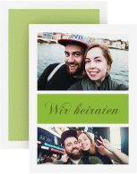 Klick: Details zu Save the Date-Visitenkarte "Collage" anzeigen Save the Date-Visitenkarte "Collage" Visitenkarte apricot