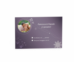 Klick: Details zu Biglietti risposta matrimonio collezione Siena anzeigen Biglietti risposta matrimonio collezione Siena A6 Postkarte lila