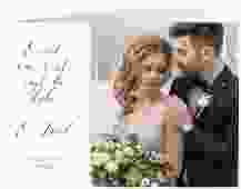 Hochzeitseinladung Paperlove A6 Klappkarte quer weiss