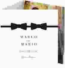 Dankeskarte Hochzeit Suits quadr. Doppel-Klappkarte schwarz