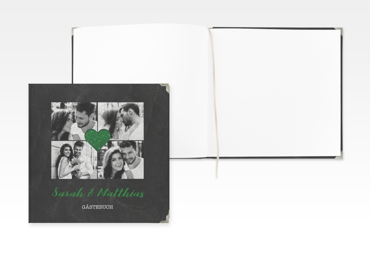 Gästebuch Selection Hochzeit Sparkly Leinen-Hardcover gruen