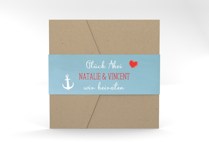 Hochzeitseinladung "Ehehafen" Pocketfold