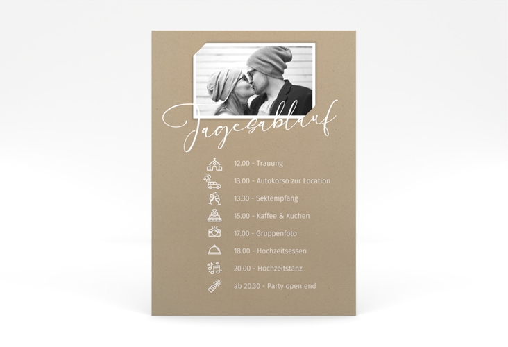 Tagesablauf Poster Hochzeit Crafty 50 x 70 cm Poster