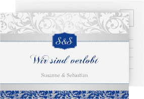 Klick: Details zu Verlobungskarte Hochzeit "Latina" anzeigen Verlobungskarte Hochzeit "Latina" A6 Postkarte braun