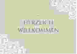 Willkommensschild Poster Vintage 70 x 50 cm Poster beige mit floraler Spitze