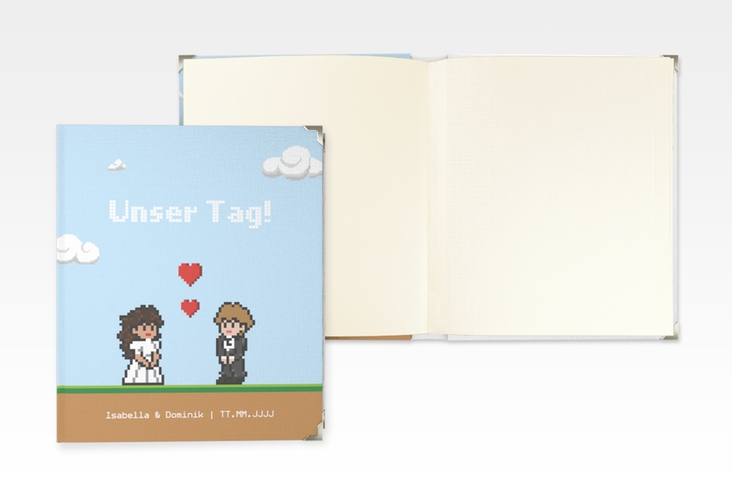 Hochzeitsalbum Pixel 21 x 25 cm bunt