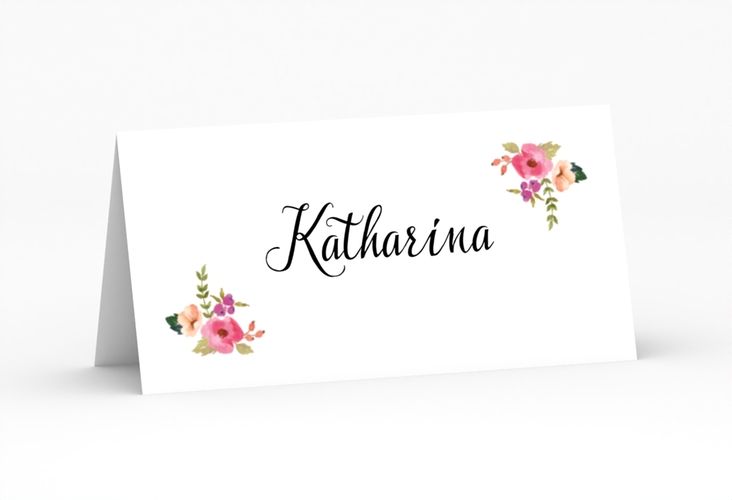 Tischkarte Hochzeit Fiore Tischkarten weiss