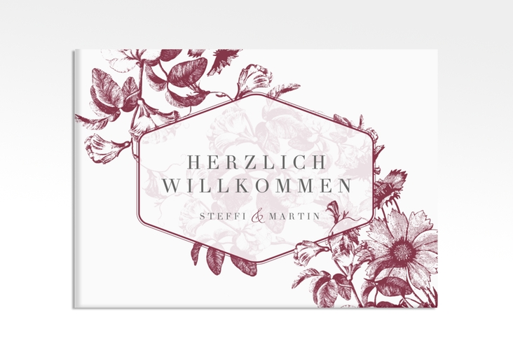 Willkommensschild Leinwand Magnificent 70 x 50 cm Leinwand rot